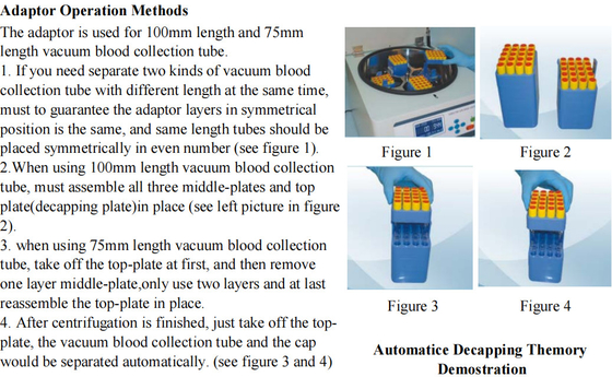 4000r / Min جهاز طرد مركزي طبي منخفض السرعة لفك تلقائي لـ 64 Vacutainers